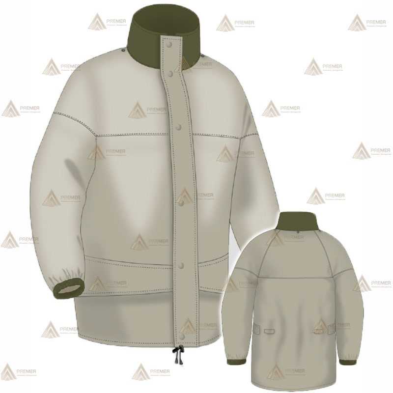Chaqueta impermeable y transpirable de color Arena y verde militar con membrana PTFE para Agentes Rurales