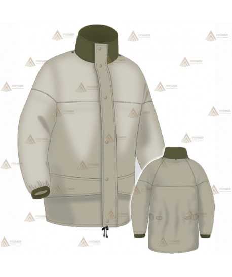 Chaqueta impermeable y transpirable de color Arena y verde militar con membrana PTFE para Agentes Rurales