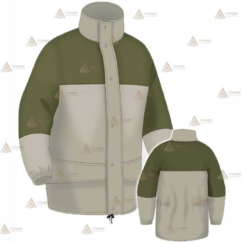 Chaqueta impermeable y transpirable de color Arena y verde militar con membrana PTFE para Agentes Rurales
