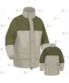 Chaqueta impermeable y transpirable de color Arena y verde militar con membrana PTFE para Agentes Rurales