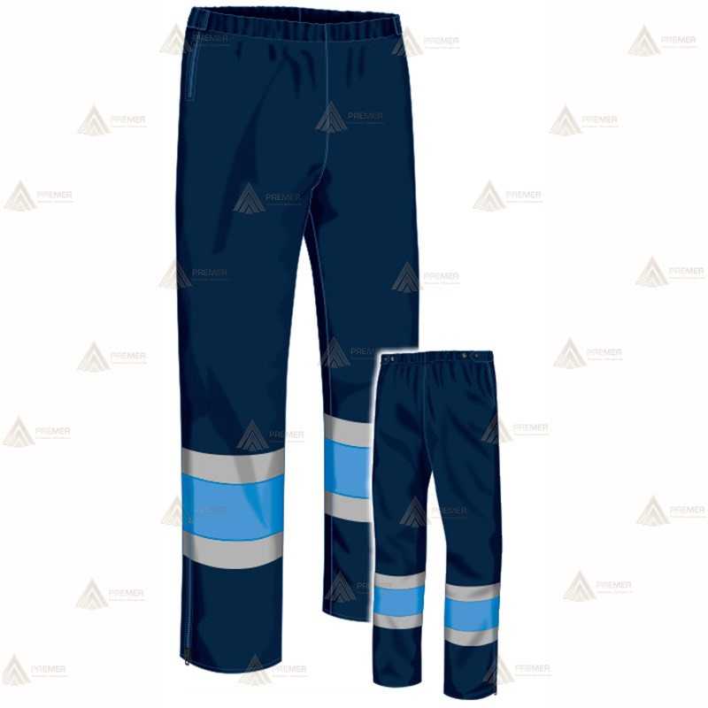 Pantalón bicolor impermeable y transpirable con cintas reflectante  y membrana PTFE para Policía Local