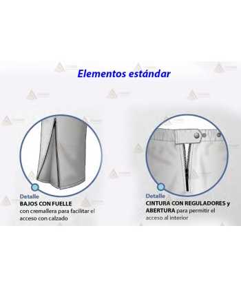 Pantalón impermeable y transpirable con una cinta reflectante color plata y membrana PTFE para Policía Local