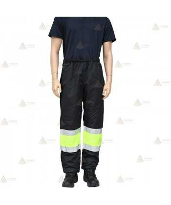 Pantalón bicolor impermeable y transpirable con cintas reflectante  y membrana PTFE para Policía Local