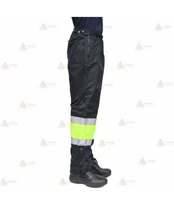 Pantalón bicolor impermeable y transpirable con cintas reflectante  y membrana PTFE para Policía Local