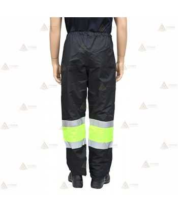 Pantalón bicolor impermeable y transpirable con cintas reflectante  y membrana PTFE para Policía Local