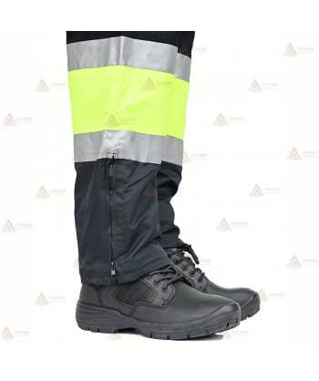 Pantalón bicolor impermeable y transpirable con cintas reflectante  y membrana PTFE para Policía Local