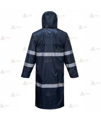 Gabardina larga con cintas reflectantes para Policía Local