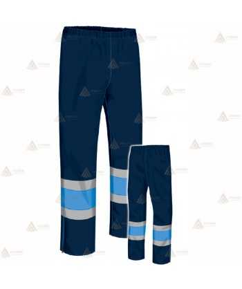 Pantalón impermeable marino y azul tropical con cintas reflectantes para Policía Local