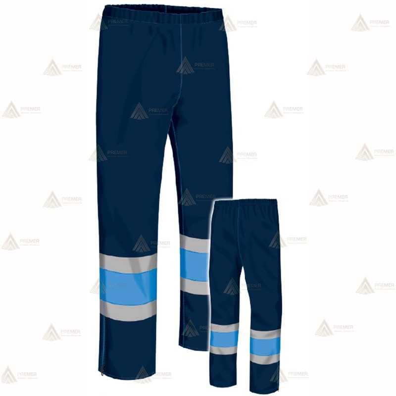 Pantalón impermeable marino y azul tropical con cintas reflectantes para Policía Local