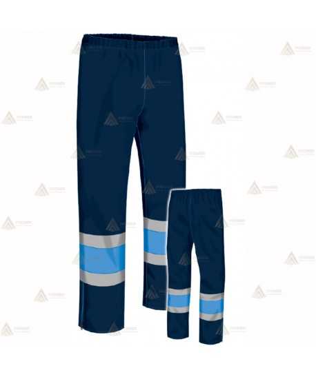 Pantalón impermeable marino y azul tropical con cintas reflectantes para Policía Local
