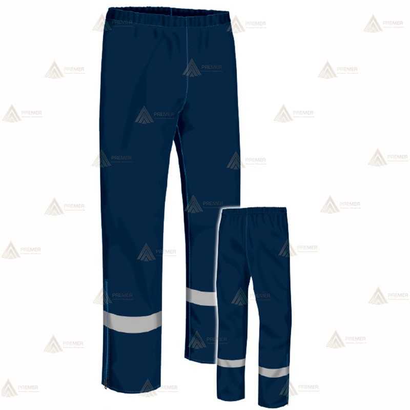 Pantalón azul marino, impermeable con cintas reflectantes muy económico  para Policía Local