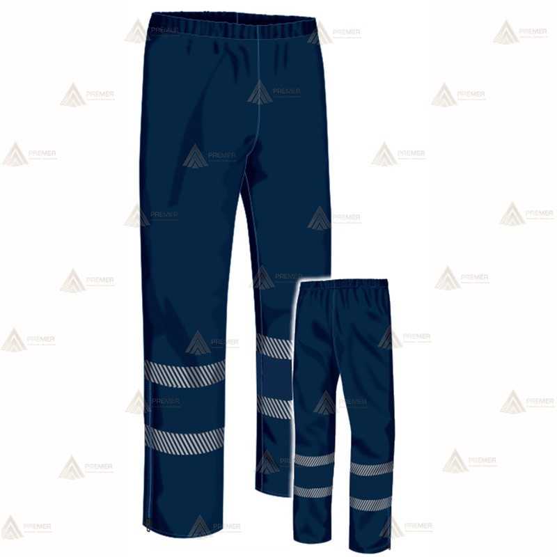 Pantalón impermeable azul marino con cintas segmentadas muy económico para Policía Local