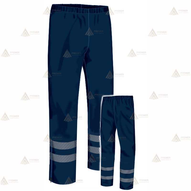 Pantalón impermeable azul marino con cintas segmentadas en sus bajos y muy económico para Policía Local