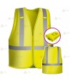 Chaleco alta visibilidad en amarillo flúor con cintas reflectantes para Policías Locales