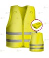 Chaleco alta visibilidad en amarillo flúor con forro para Policías Locales