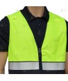 Chaleco alta visibilidad en amarillo flúor y marino con cintas reflectantes para Policías Locales