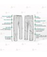 Pantalón para traje de gala de uniformidad de Policía, Bomberos, Protección Civil y Bandas de música
