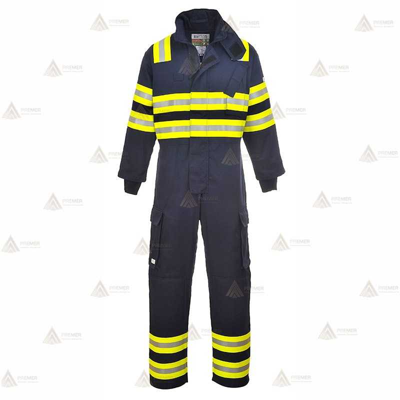 Buzo ignífugo y antiestático para bomberos forestales