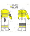 Buzo ignífugo de alta visibilidad con refuerzos para bomberos forestales