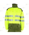 Buzo ignífugo de alta visibilidad con refuerzos para bomberos forestales