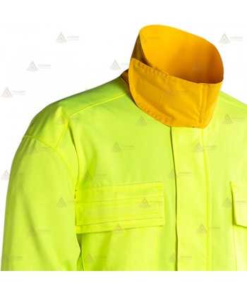 Buzo ignífugo de alta visibilidad con forro para bomberos forestales