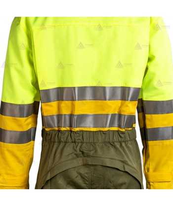 Buzo ignífugo de alta visibilidad con forro para bomberos forestales
