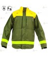 Chaqueta ignífuga con refuerzos para bomberos forestales