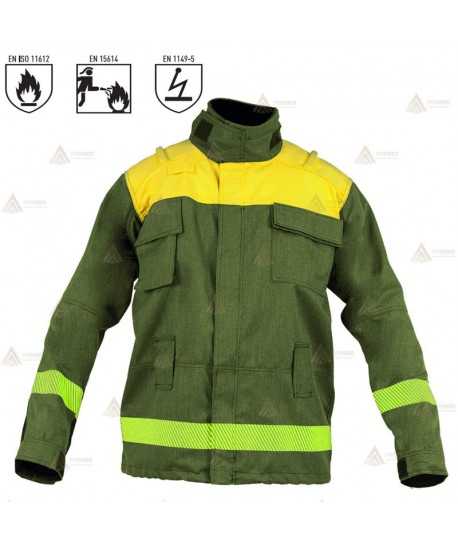 Camisa ignífuga gruesa para bomberos forestales