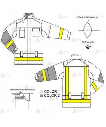 Camisa ignífuga gruesa para bomberos forestales