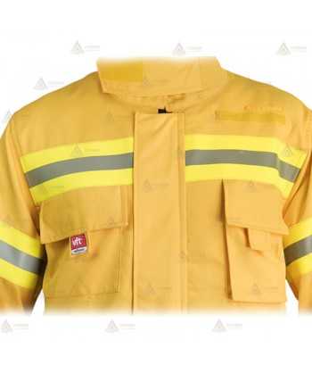 Chaqueta ignífuga de una capa más forro para bomberos forestales