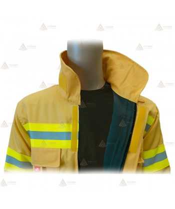 Chaqueta ignífuga de una capa más forro para bomberos forestales