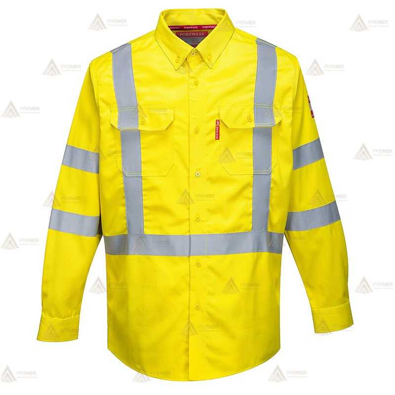 Camisa ignífuga ligera y homologada alta visibilidad para bomberos forestales