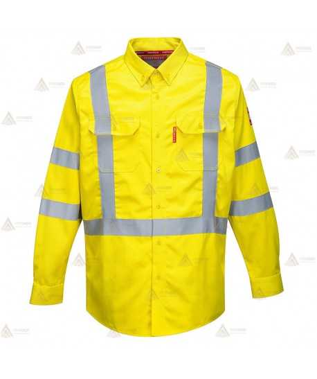 Camisa ignífuga ligera y homologada alta visibilidad para bomberos forestales