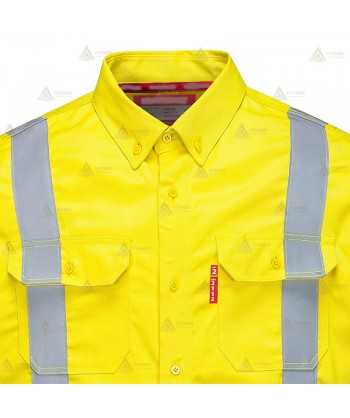 Camisa ignífuga ligera y homologada alta visibilidad para bomberos forestales