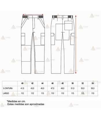 Pantalón ignífugo y antiestático con refuerzos, grueso  360 gr.