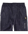 Pantalón ignífugo y antiestático con tejido modacrílico en color azul marino y con cintas reflectantes bicolor