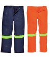 Pantalón ignífugo grueso  con cintas reflectantes bicolor 330 gr