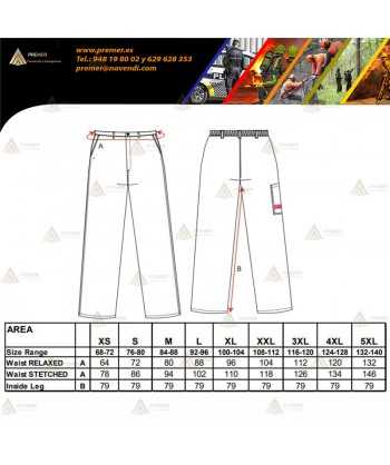 Pantalón ignífugo grueso  con cintas reflectantes bicolor 330 gr