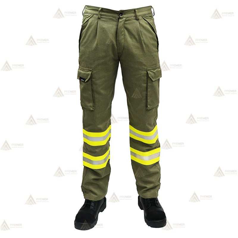Pantalón ignífugo de una capa más forro para bomberos forestales