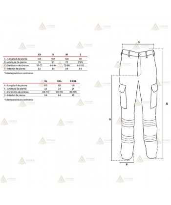 Pantalón ignífugo de una capa más forro para bomberos forestales