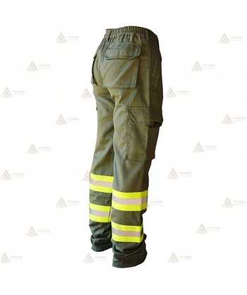 Pantalón ignífugo de una capa más forro para bomberos forestales