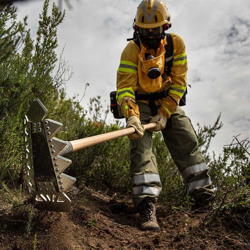 Chaqueta ignífuga de una capa más forro para bomberos forestales