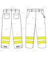 Pantalones ignífugos con cintas reflectantes para bomberos forestales