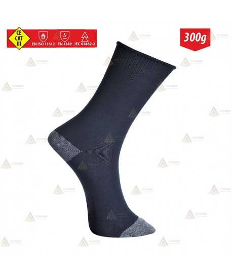 Calcetines ignífugos antiestáticos y anti arco en tejido modacrílico