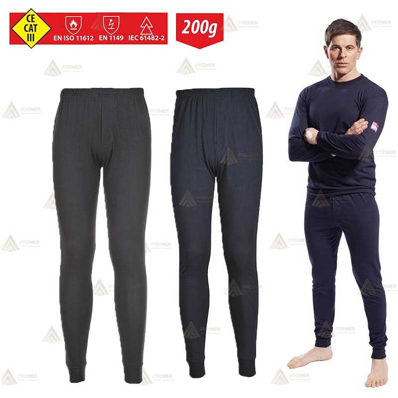Pantalón interior ignífugo modacrílico, antiestático, anti arco (ARC 1)