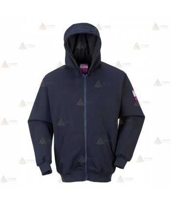 Sudadera ignífuga, antiestática y anti arco eléctrico con capucha para parque de bomberos