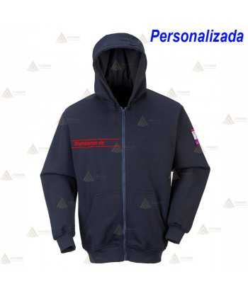Sudadera ignífuga, antiestática y anti arco eléctrico con capucha para parque de bomberos