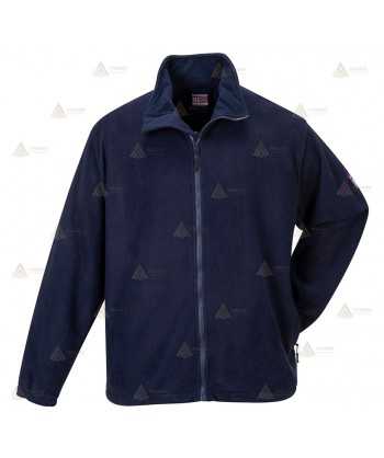 Chaqueta polar ignífuga, antiestática y anti arco en tejido modacrílico para parque de bomberos
