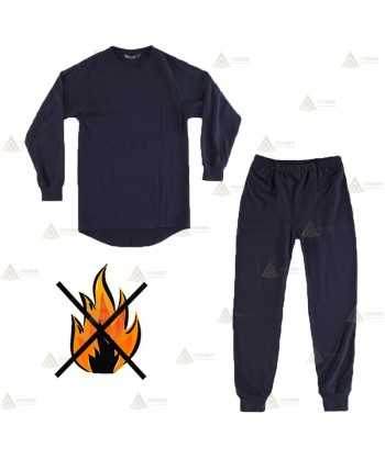 Conjunto de camiseta y pantalón interior térmico e ignífugo