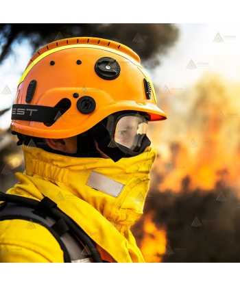 Máscara ignífuga con filtro de carbono para Bomberos Forestales